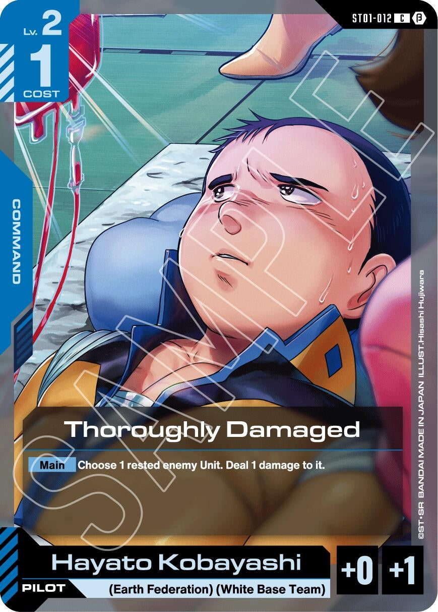 Image for Thoroughly Damaged (Edition Beta) (ST01-012) - Gundam Card Game