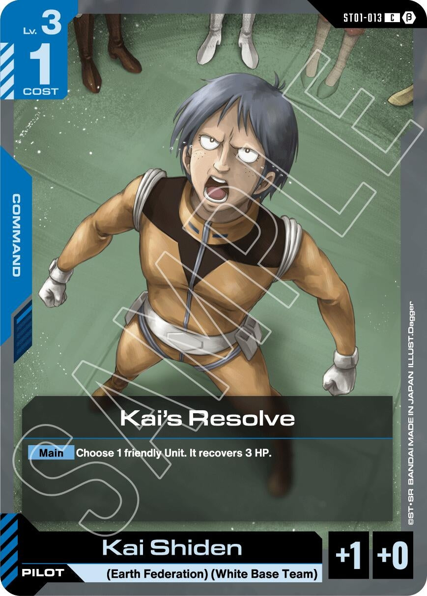 Image for Kai's Resolve (Edition Beta) (ST01-013) - Gundam Card Game