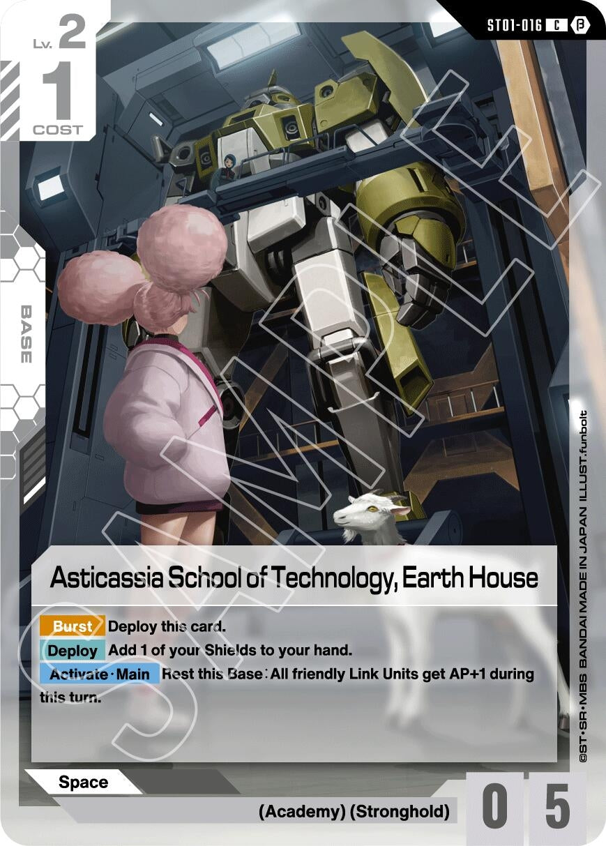 Image for Asticassia School of Technology, Earth House (Edition Beta) (ST01-016) - Gundam Card Game