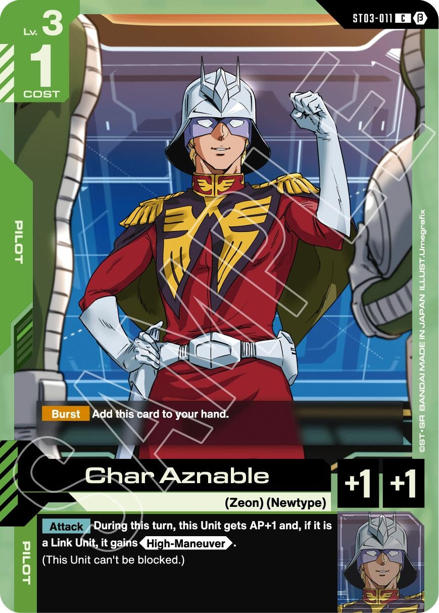 Image for Char Aznable (Edition Beta) (ST03-011) - Gundam Card Game