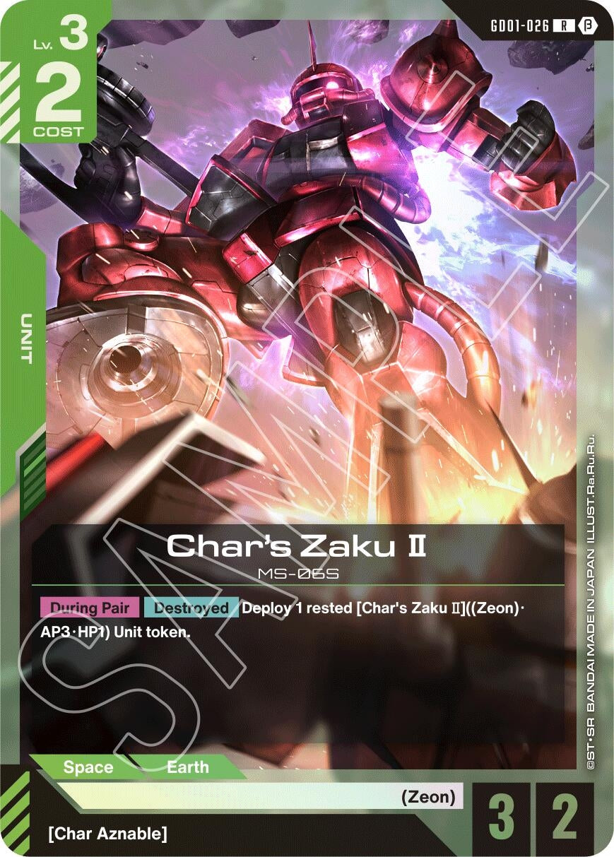 Image for Char's Zaku II (Edition Beta) (GD01-026) - Gundam Card Game