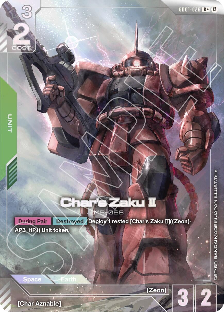 Image for Char's Zaku II (R+) (Edition Beta) (GD01-026) - Gundam Card Game