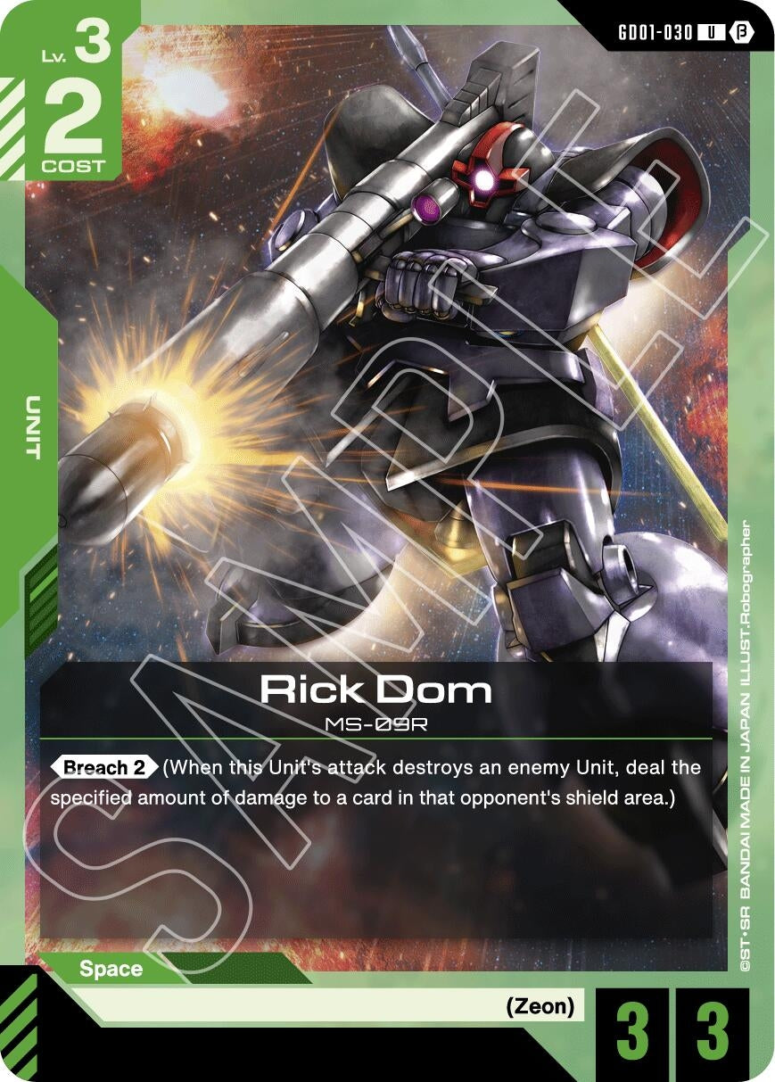 Image for Rick Dom (Edition Beta) (GD01-030) - Gundam Card Game