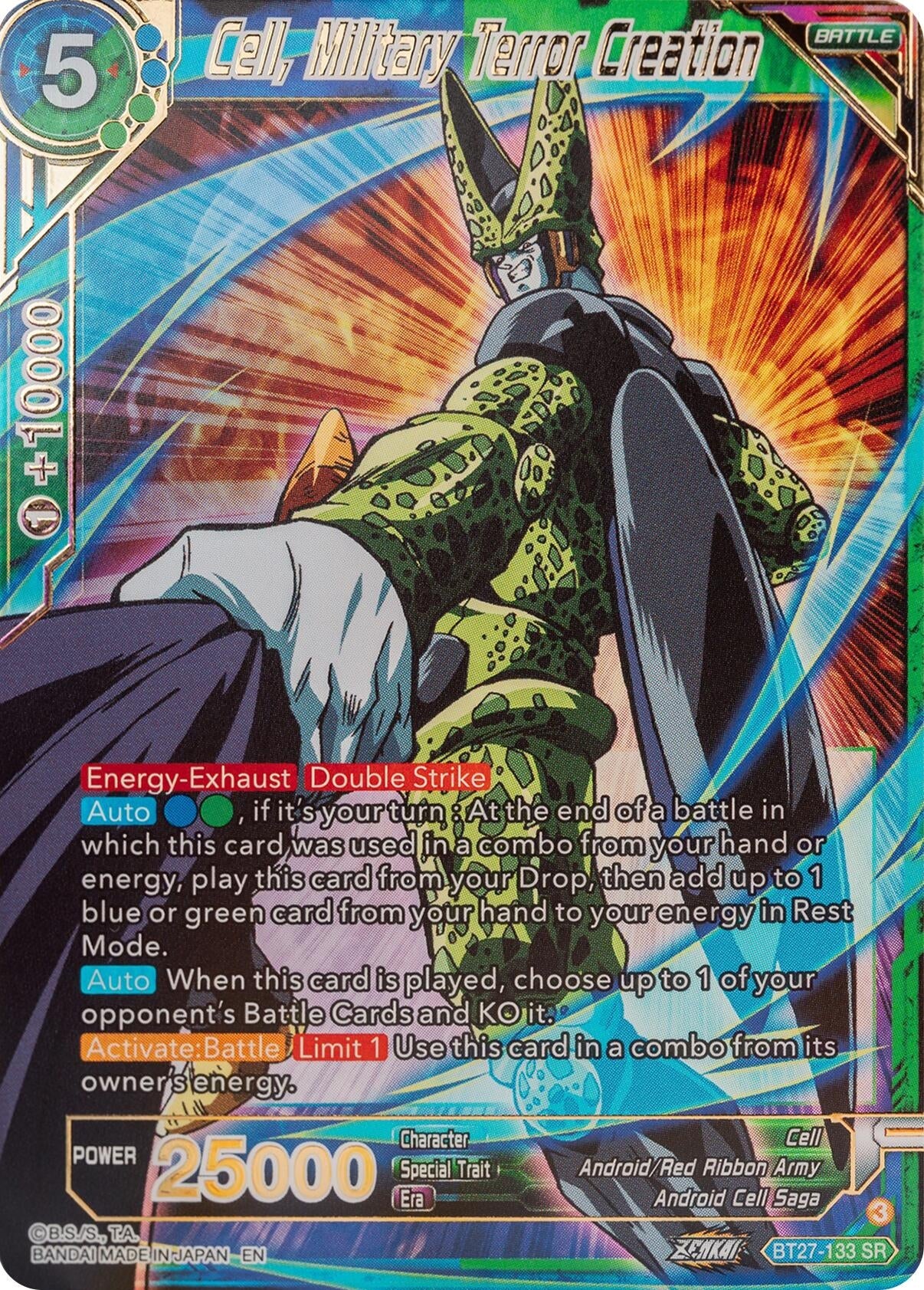 Image for Cell, Military Terror Creation (History of Z) (BT27-133) - Dragon Ball Super: Masters