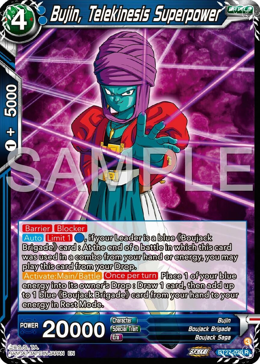 Image for Bujin, Telekinesis Superpower (History of Z) (BT27-036) - Dragon Ball Super: Masters
