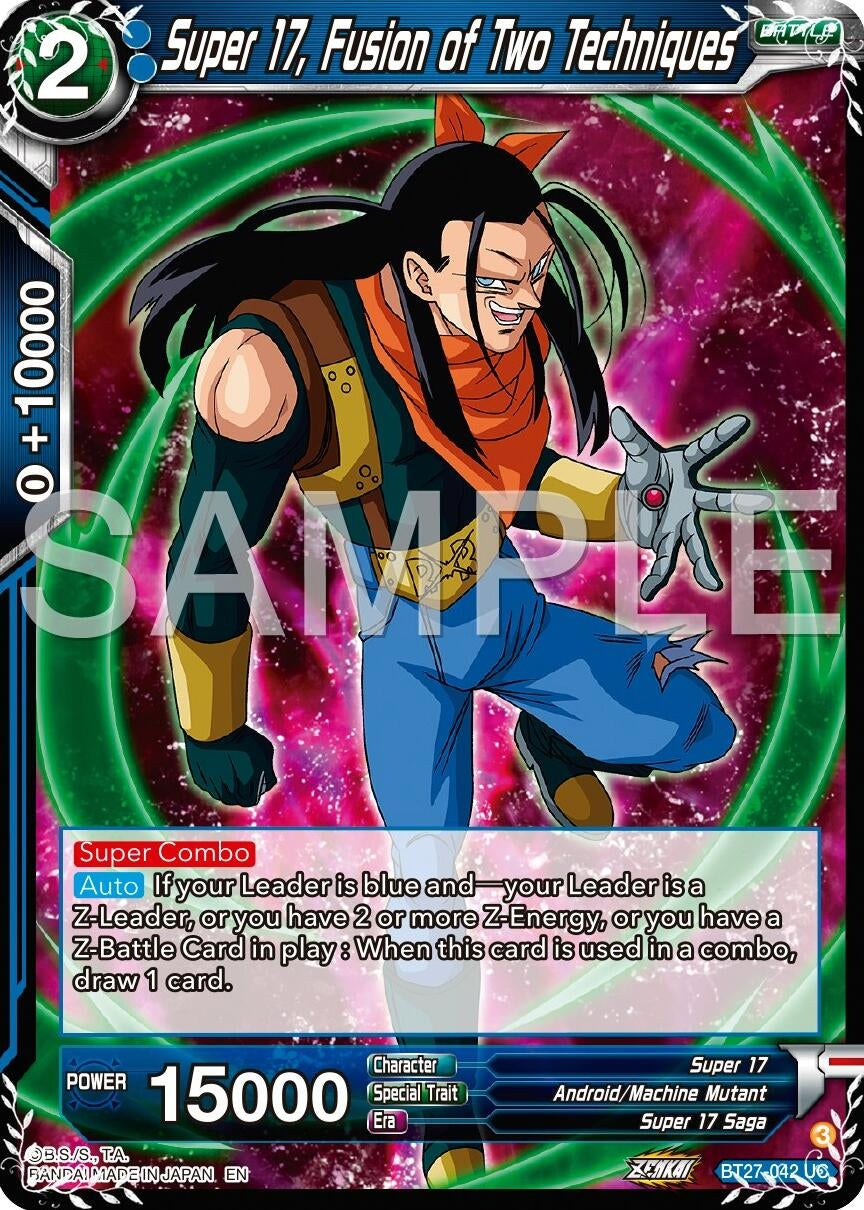 Image for Super 17, Fusion of Two Techniques (History of Z) (BT27-042) - Dragon Ball Super: Masters