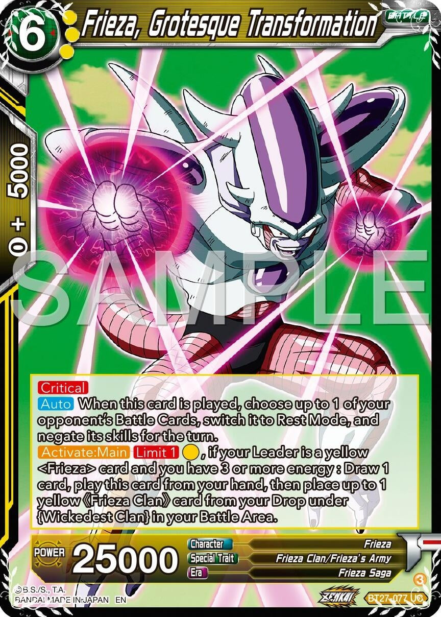 Image for Frieza, Grotesque Transfornation (History of Z) (BT27-077) - Dragon Ball Super: Masters