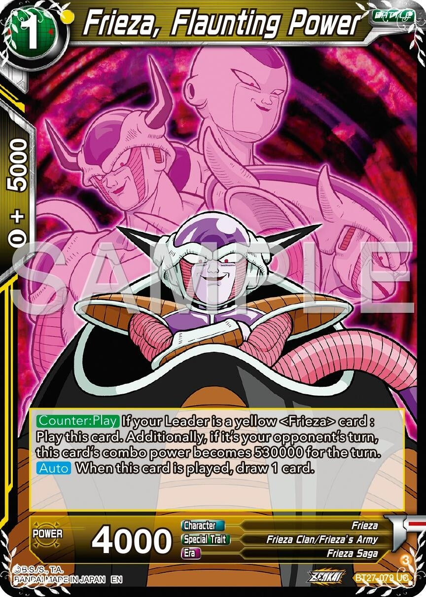 Image for Frieza, Flaunting Power (History of Z) (BT27-079) - Dragon Ball Super: Masters