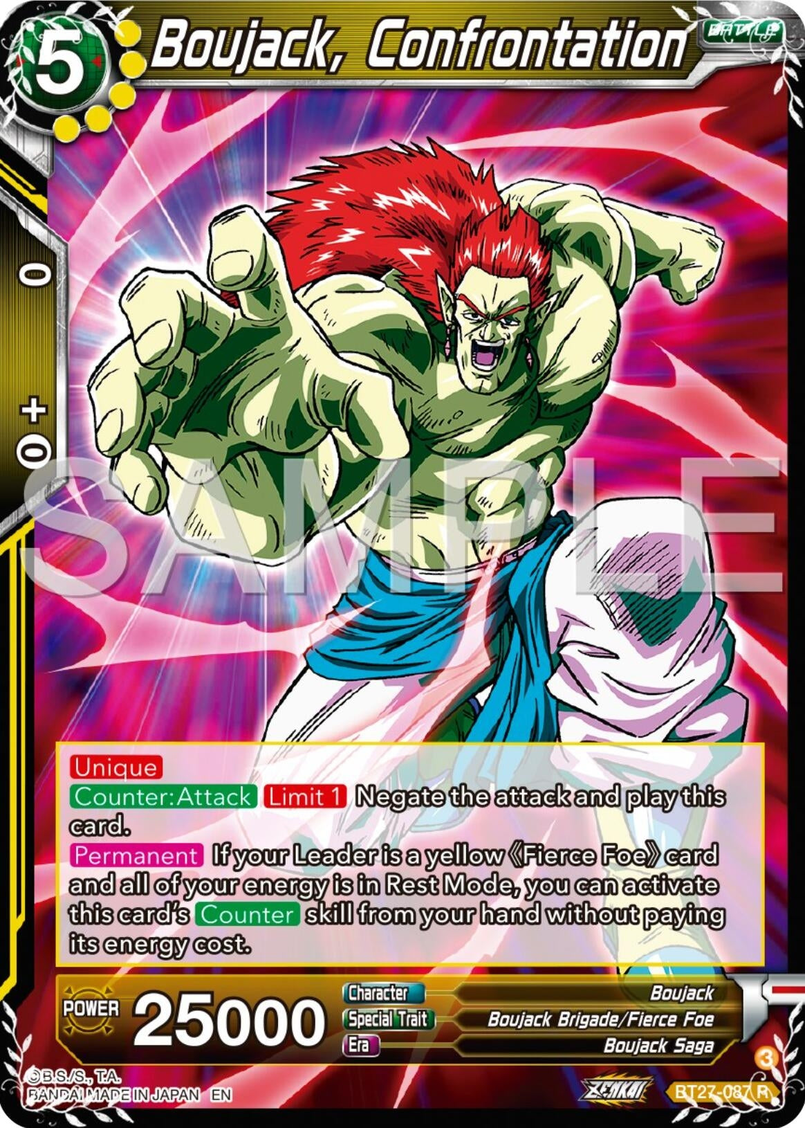 Image for Boujack, Confrontation (History of Z) (BT27-087) - Dragon Ball Super: Masters