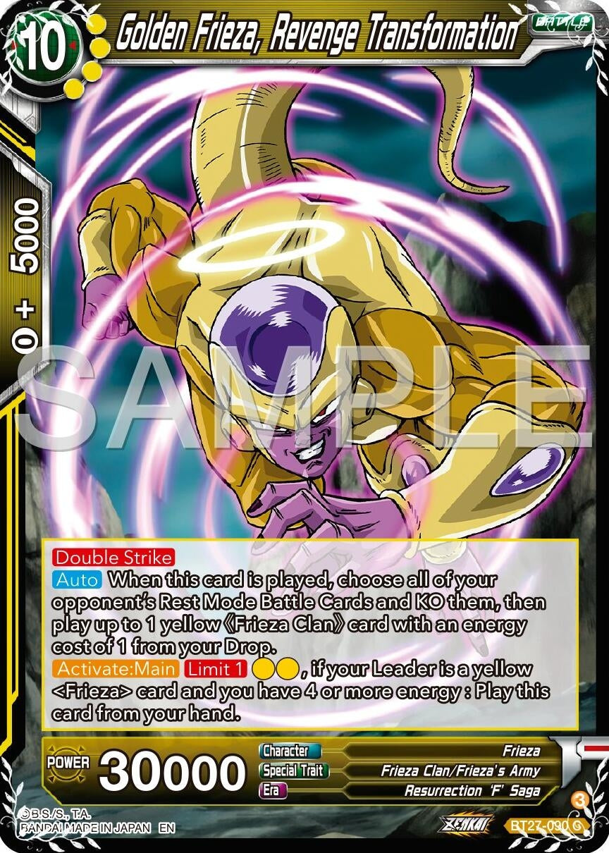 Image for Golden Frieza, Revenge Transtormation (History of Z) (BT27-090) - Dragon Ball Super: Masters