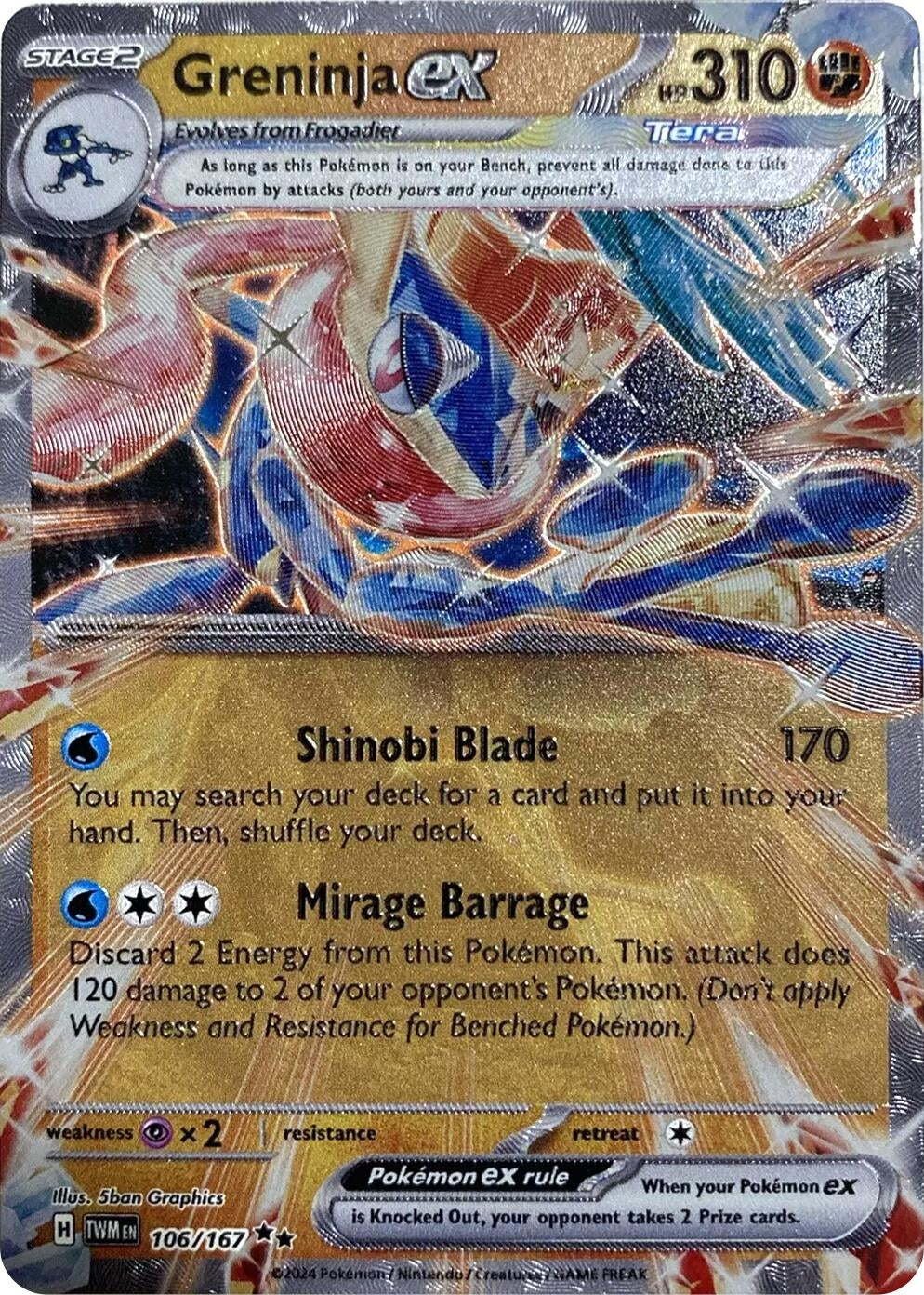 Image for Greninja ex (GameStop Metal Card) (Miscellaneous Cards & Products) (106/167) - Pokemon