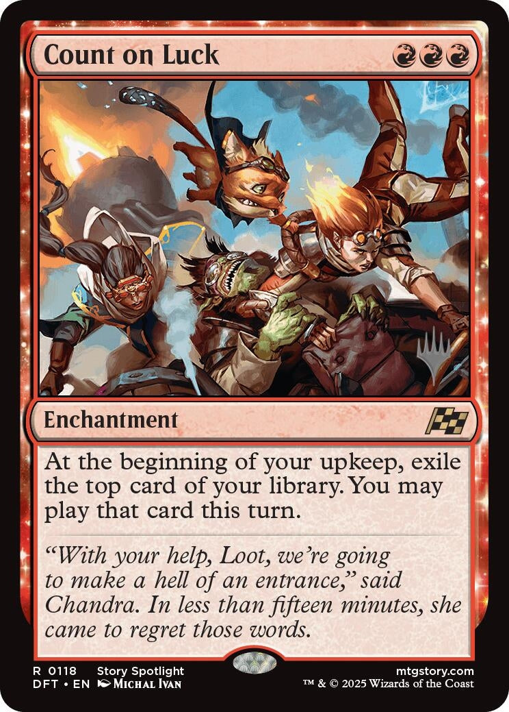 Image for Count on Luck (Promo Pack: Aetherdrift) (118) - Magic: The Gathering
