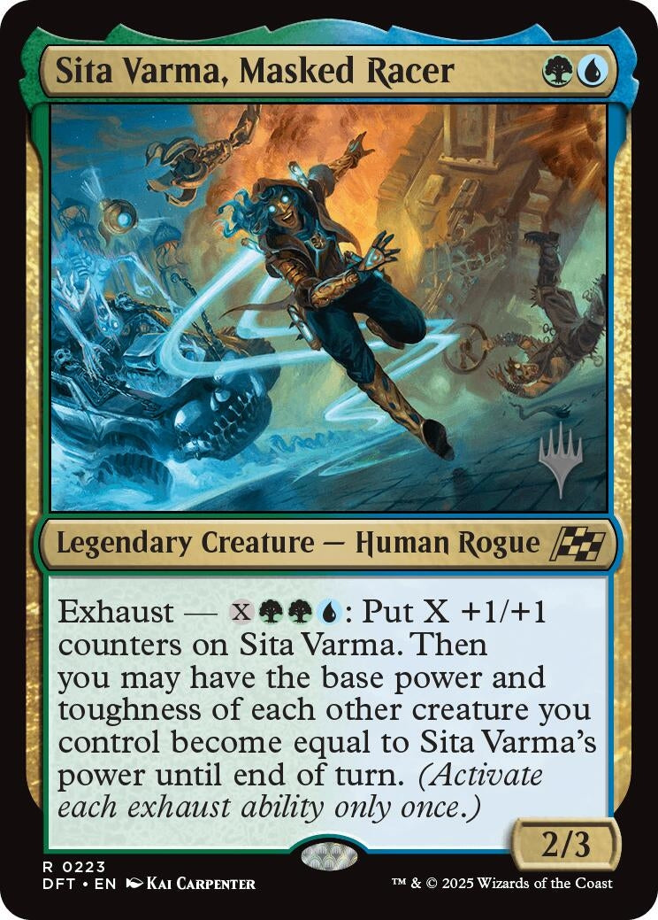 Image for Sita Varma, Masked Racer (Promo Pack: Aetherdrift) (223) - Magic: The Gathering