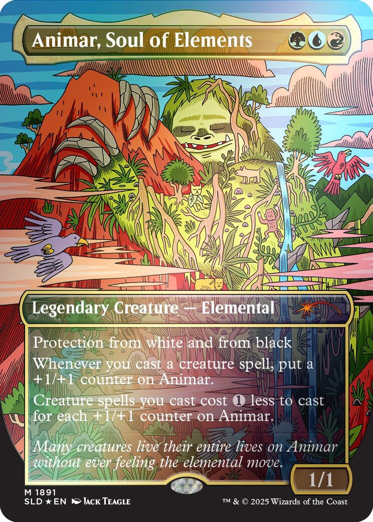 Image for Animar, Soul of Elements (Rainbow Foil) (Secret Lair Drop Series) (1891) - Magic: The Gathering