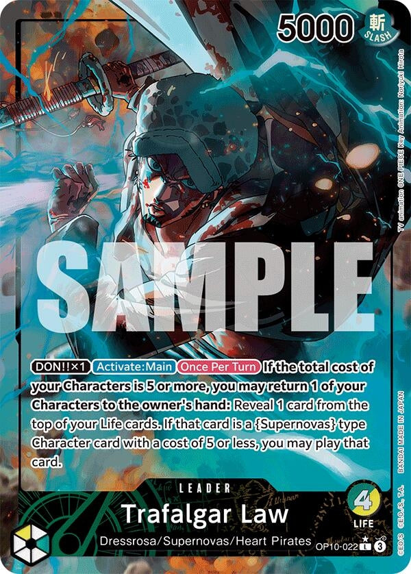 Image for Trafalgar Law (022) (Parallel) (Royal Blood) (OP10-022) - One Piece Card Game