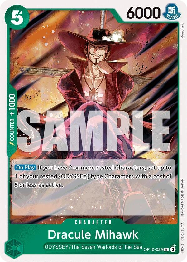 Image for Dracule Mihawk (Royal Blood) (OP10-029) - One Piece Card Game