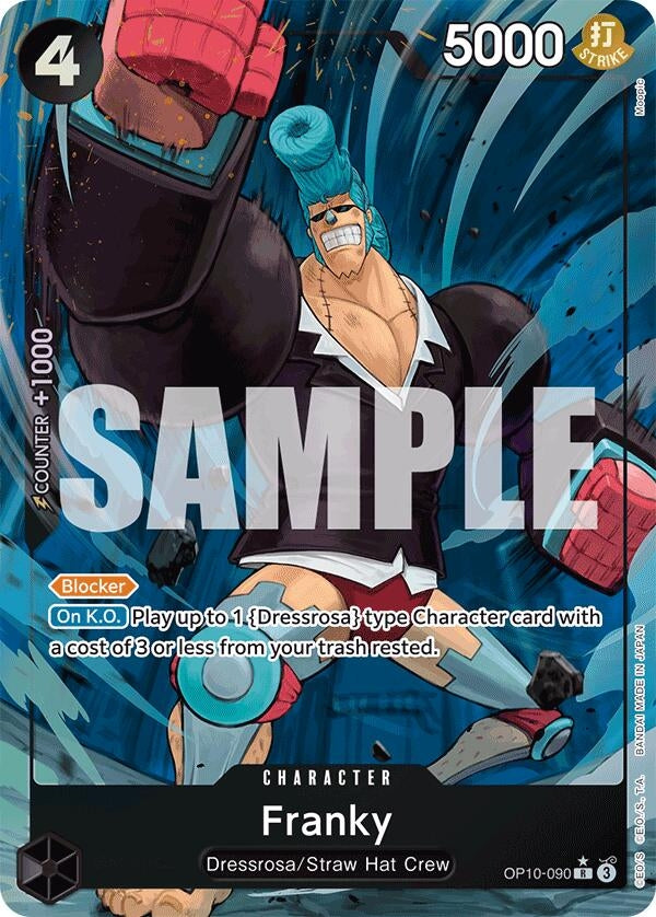 Image for Franky (090) (Parallel) (Royal Blood) (OP10-090) - One Piece Card Game