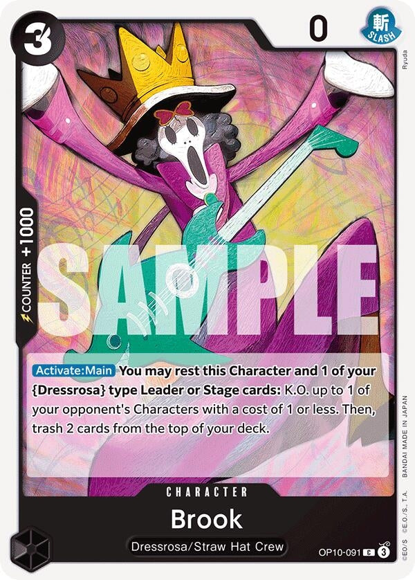 Image for Brook (091) (Royal Blood) (OP10-091) - One Piece Card Game