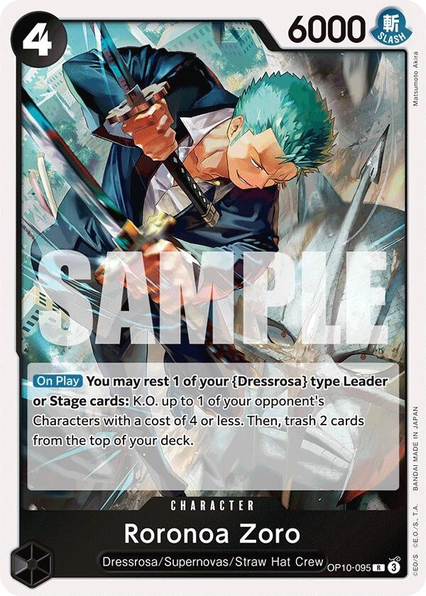 Image for Roronoa Zoro (095) (Royal Blood) (OP10-095) - One Piece Card Game