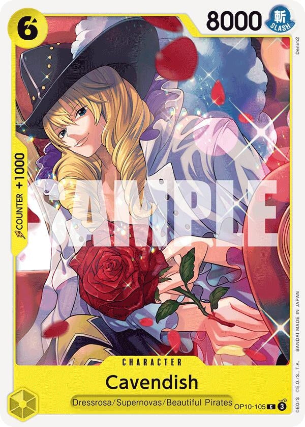 Image for Cavendish (105) (Royal Blood) (OP10-105) - One Piece Card Game