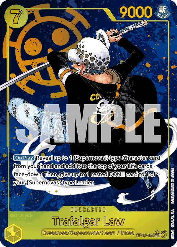 Image for Trafalgar Law (119) (Parallel) (Royal Blood) (OP10-119) - One Piece Card Game