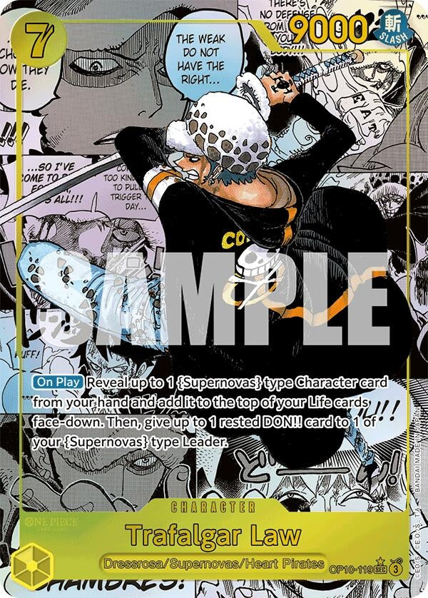 Image for Trafalgar Law (119) (Manga) (Royal Blood) (OP10-119) - One Piece Card Game