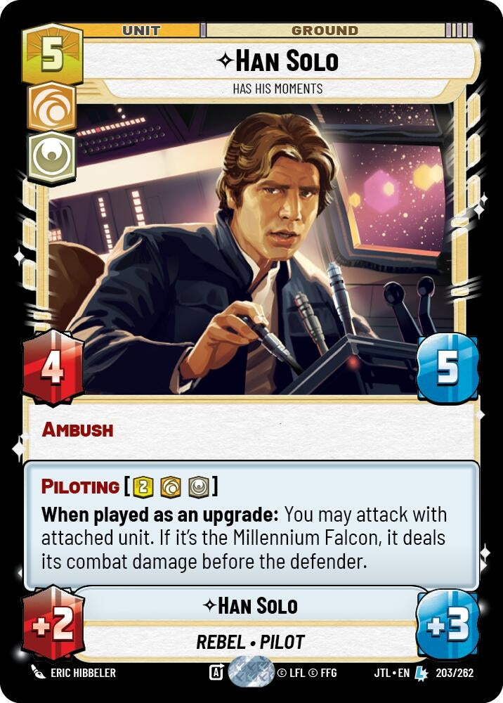 Image for Han Solo - Has His Moments (Jump to Lightspeed) (203/262) - Star Wars: Unlimited