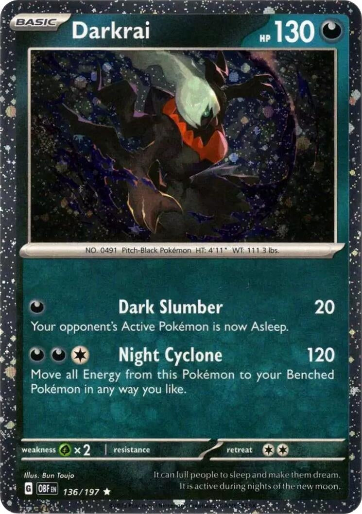 Image for Darkrai (Cosmos Holo) (Miscellaneous Cards & Products) (136/197) - Pokemon