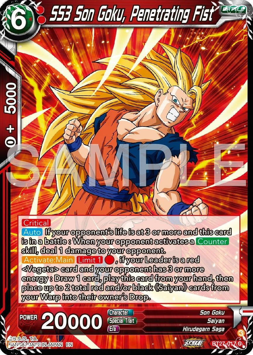 Image for SS3 Son Goku, Penetrating Fist (History of Z) (BT27-017) - Dragon Ball Super: Masters
