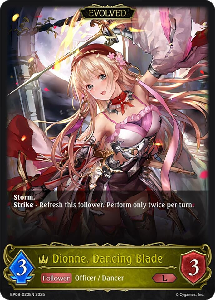 Image for Dionne, Dancing Blade (Evolved) (BP08: Alterchaotica) (BP08-020EN) - Shadowverse: Evolve