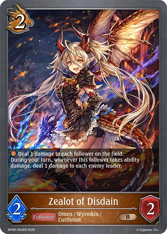 Image for Zealot of Disdain (BP08: Alterchaotica) (BP08-063EN) - Shadowverse: Evolve