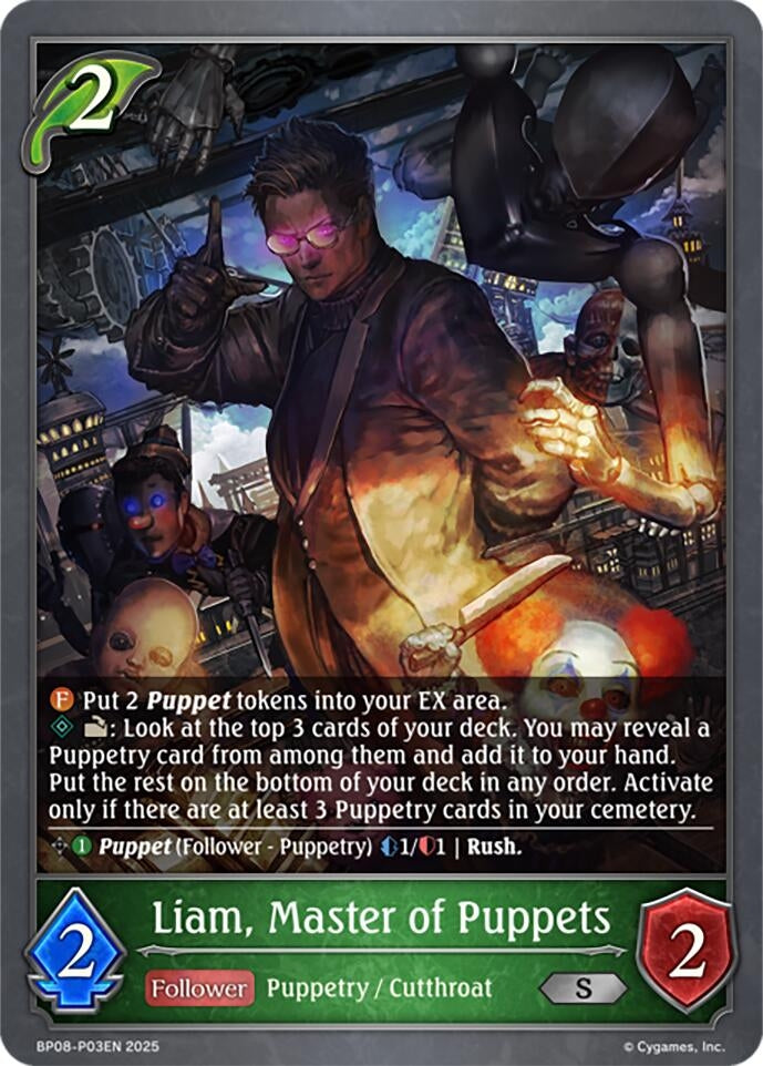Image for Liam, Master of Puppets - P03EN (Foil) (BP08: Alterchaotica) (BP08-P03EN) - Shadowverse: Evolve