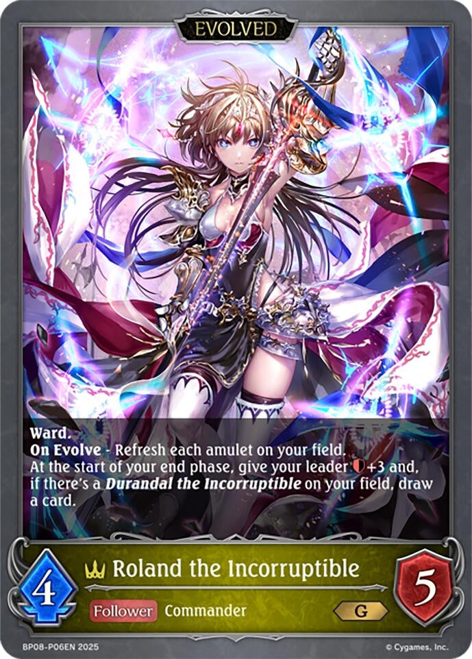 Image for Roland the Incorruptible (Evolved) - P06EN (Foil) (BP08: Alterchaotica) (BP08-P06EN) - Shadowverse: Evolve
