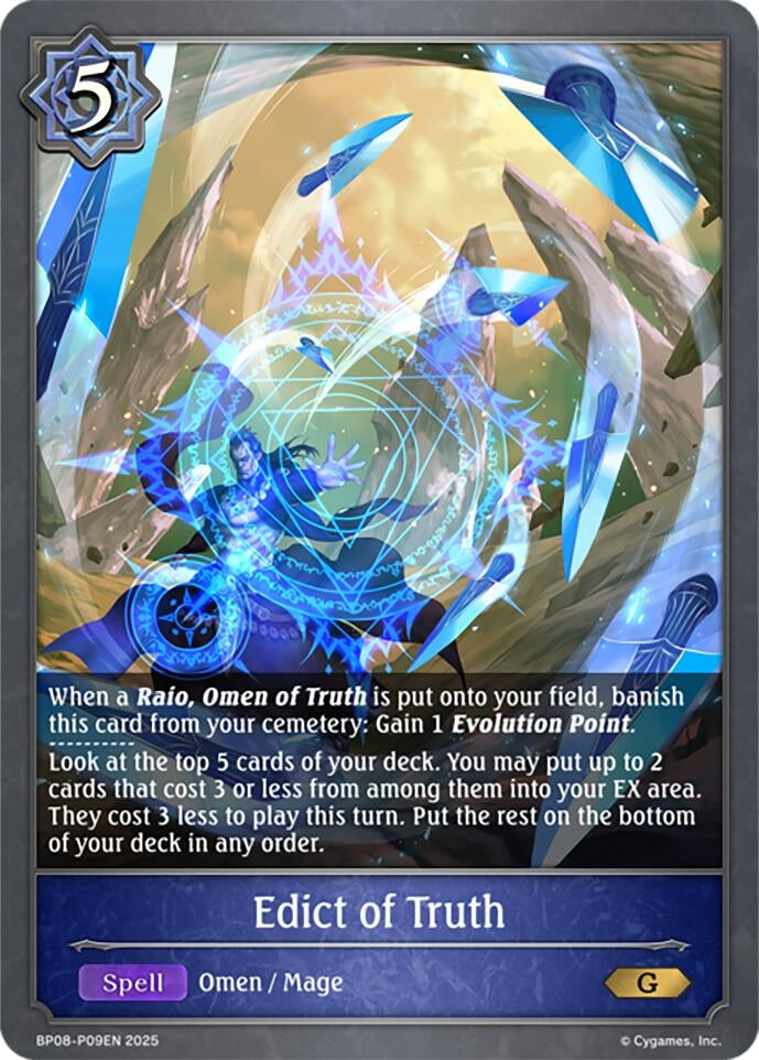 Image for Edict of Truth - P09EN (Foil) (BP08: Alterchaotica) (BP08-P09EN) - Shadowverse: Evolve