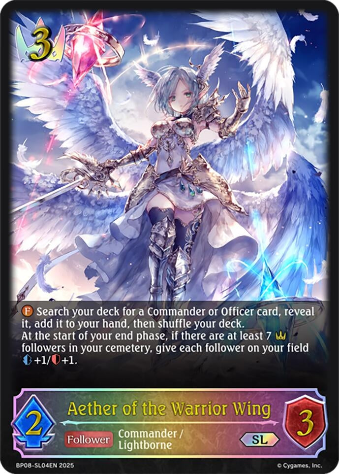 Image for Aether of the Warrior Wing (SL) (BP08: Alterchaotica) (BP08-SL04EN) - Shadowverse: Evolve