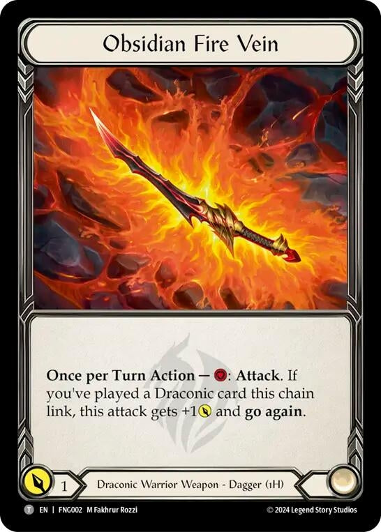 Image for Obsidian Fire Vein (Blitz Deck: The Hunted - Fang) (FNG002) - Flesh and Blood TCG