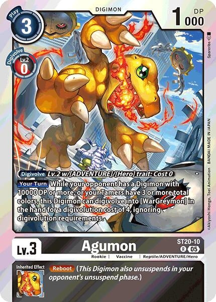 Image for Agumon (ST-20) (ST20-10 R) - Digimon Card Game