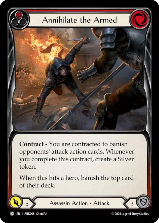 Image for Annihilate the Armed (Red) (Blitz Deck: The Hunted - Arakni) (ARK008) - Flesh and Blood TCG