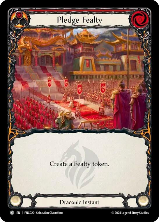 Image for Pledge Fealty (Red) (Blitz Deck: The Hunted - Fang) (FNG020) - Flesh and Blood TCG