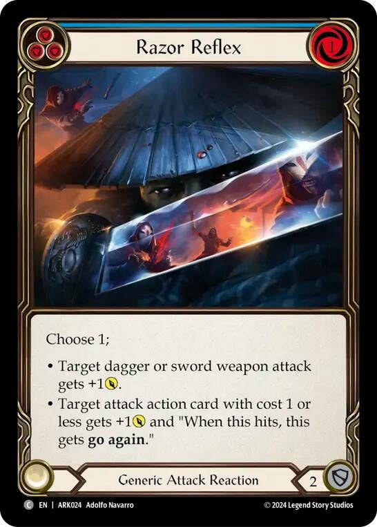 Image for Razor Reflex (Blue) (Blitz Deck: The Hunted - Arakni) (ARK024) - Flesh and Blood TCG