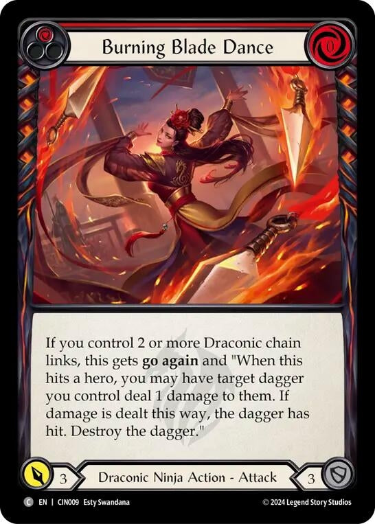Image for Burning Blade Dance (Red) (Blitz Deck: The Hunted - Cindra) (CIN009) - Flesh and Blood TCG