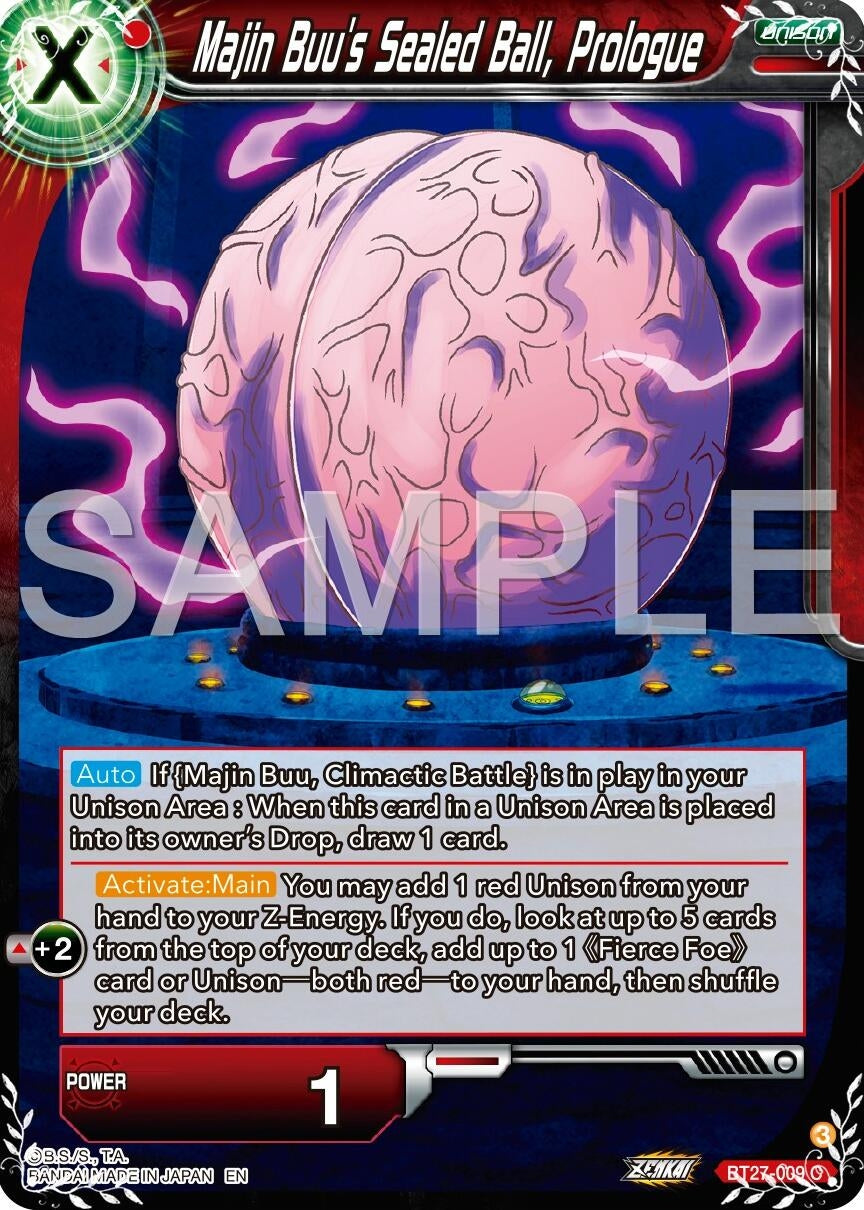 Image for Majin Buu's Sealed Ball, Prologue (History of Z) (BT27-009) - Dragon Ball Super: Masters