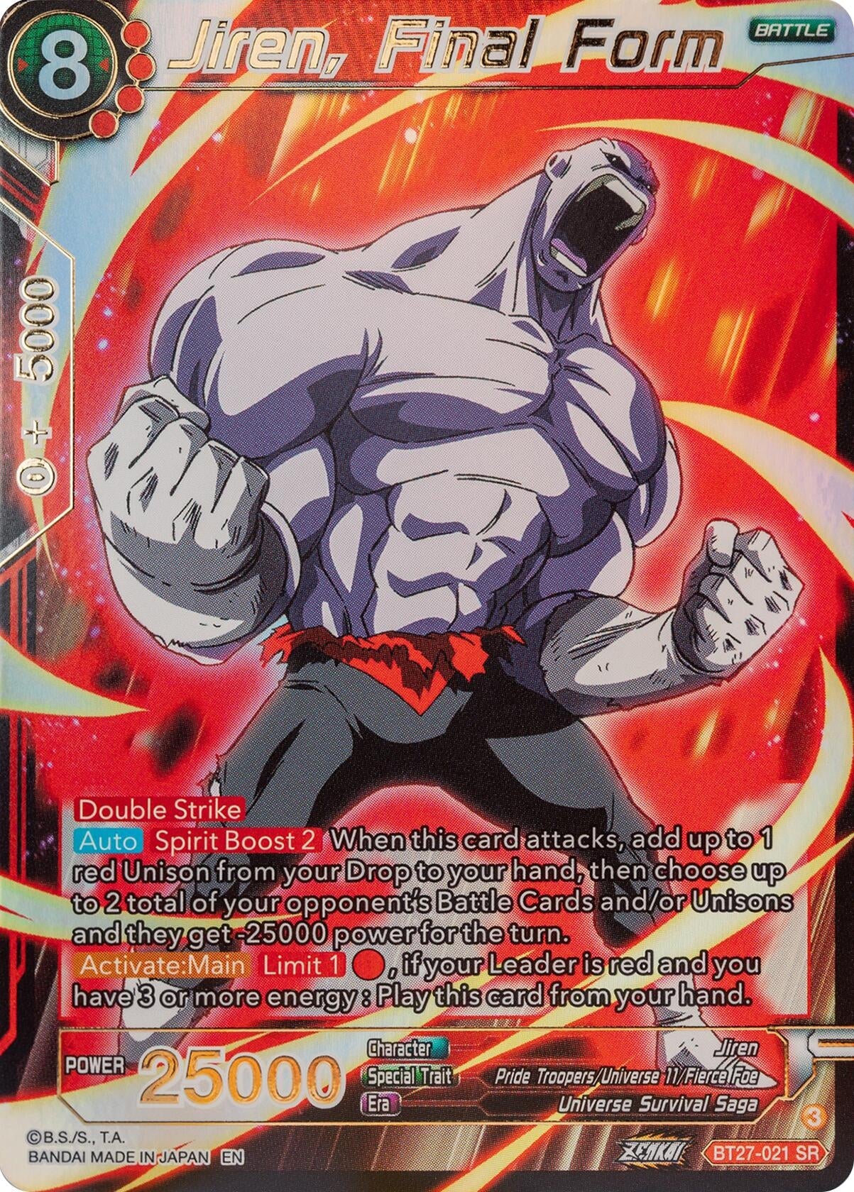 Image for Jiren, Final Form (History of Z) (BT27-021) - Dragon Ball Super: Masters