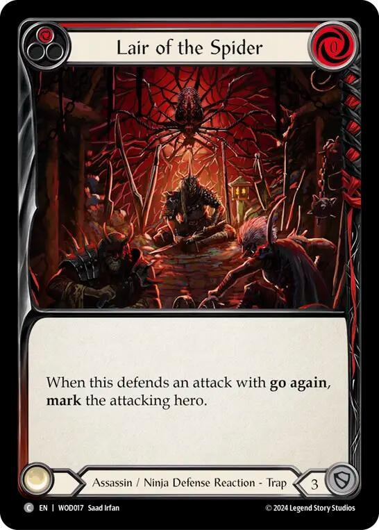 Image for Lair of the Spider (Red) (Blitz Deck: The Hunted - Arakni, Web of Deceit) (WOD017) - Flesh and Blood TCG