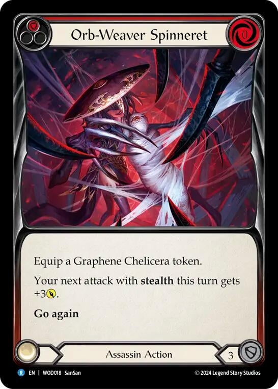 Image for Orb-Weaver Spinneret (Red) (Blitz Deck: The Hunted - Arakni, Web of Deceit) (WOD018) - Flesh and Blood TCG
