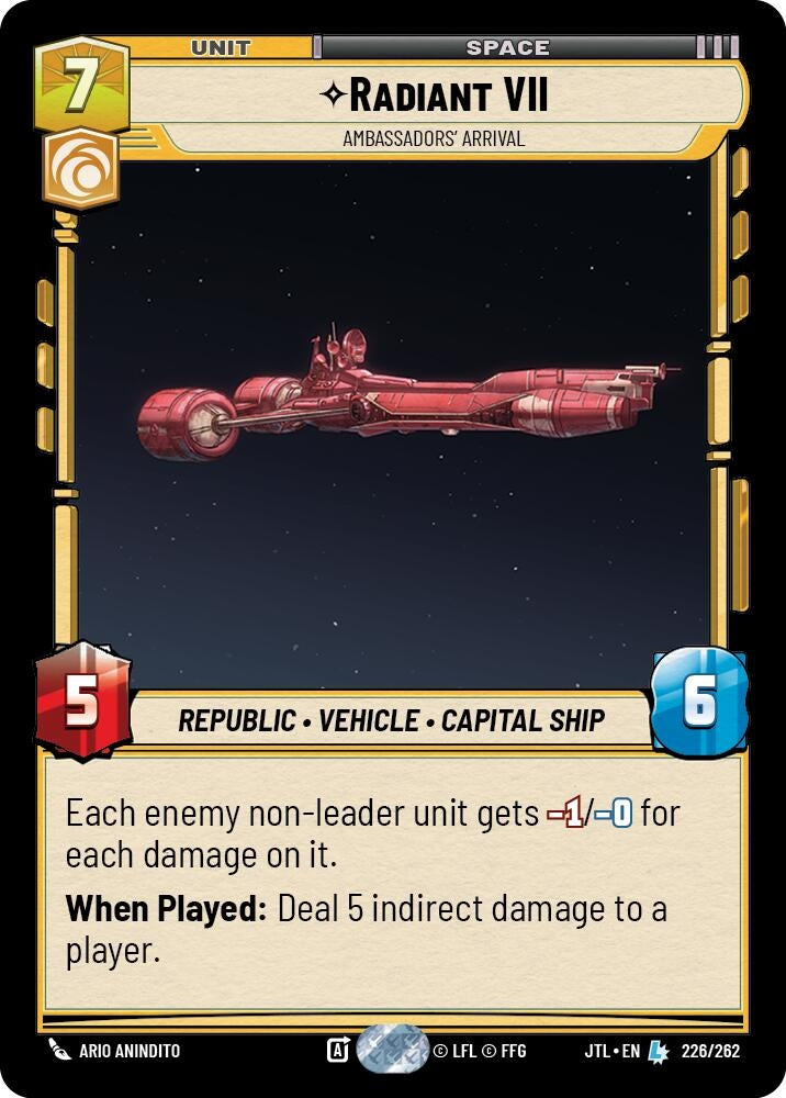 Image for Radiant VII - Ambassadors' Arrival (Jump to Lightspeed) (226/262) - Star Wars: Unlimited