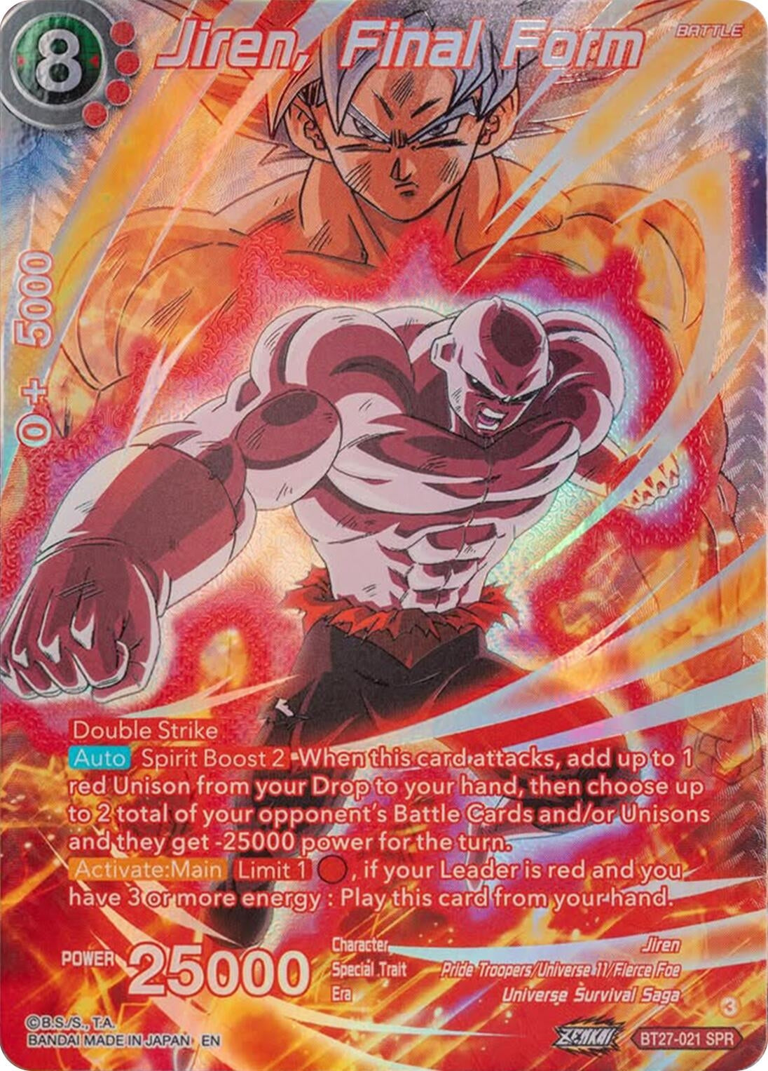 Image for Jiren, Final Form (SPR) (History of Z) (BT27-021) - Dragon Ball Super: Masters