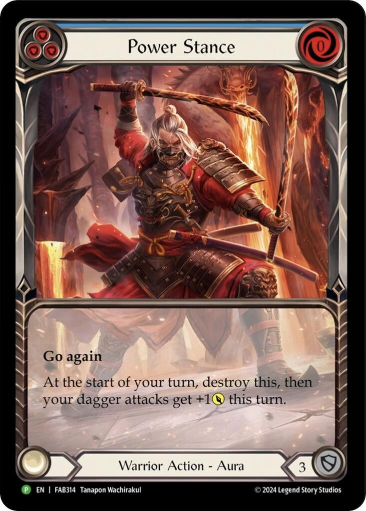 Image for Power Stance (Blue) (Extended Art) - FAB314 (Flesh and Blood: Promo Cards) (FAB314) - Flesh and Blood TCG