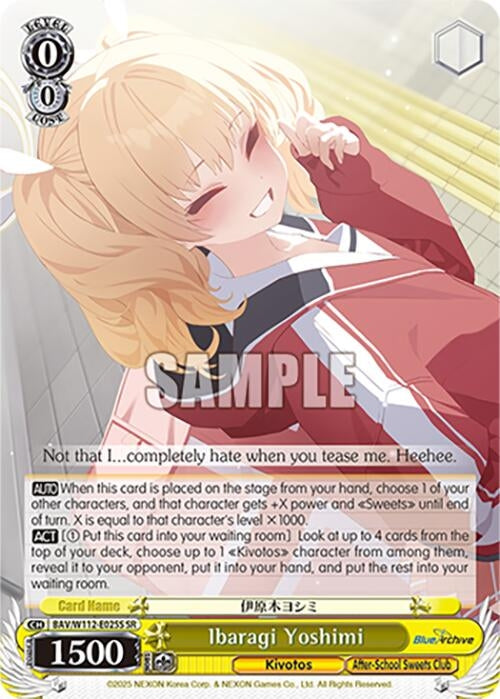 Image for Ibaragi Yoshimi (SR) (Blue Archive) (BAV/W112-E025S SR) - Weiss Schwarz