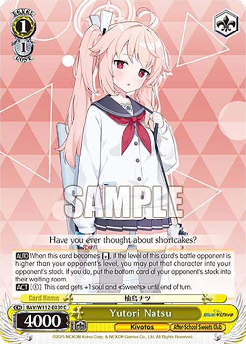 Image for Yutori Natsu (Blue Archive) (BAV/W112-E030 C) - Weiss Schwarz
